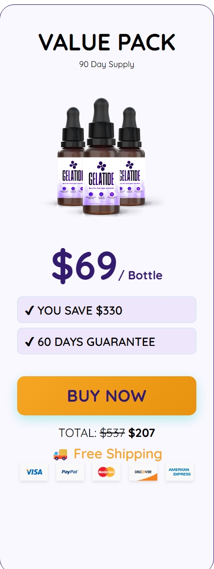 Gelatide™ 3 Bottle Daily Wellness Formula